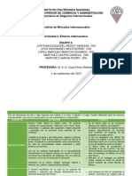 Unidad 1. Actividad 2 Analisis de Mercados Internacionales