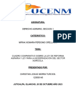 Cuadro Comparativo de Ley Agraria y Ley de Modernizacion