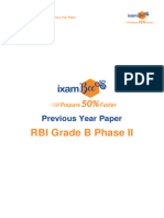 RBI Grade B 2018 Phase II ESI Previous Year Paper