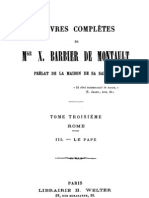 Oeuvres Completes de MGR X.barbier de Montault (Tome 3)