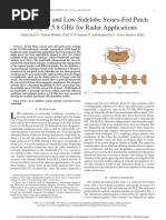 A Wideband and Low-Sidelobe Series-Fed Patch Array at 5.8 GHZ For Radar Applications