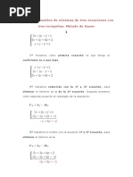 Ejercicios Resueltos de Sistemas de Tres Ecuaciones Con Tres Incógnitas