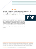 Ballistic Transport and Boundary Resistances