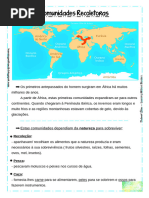 Comunidades Recoletoras e Comunidades Agropastoris