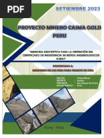 Memoria Descriptiva Proyecto Minero Casma Gold Peru