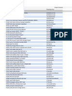 March 2022 Project List