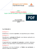 Aula 7 - U3S1eS2 - Pressão em Fluidos e Teorema de Pascal