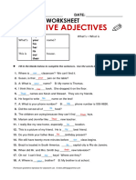 Possessive Adjectives Practice