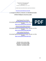 La Inteligencia Artificial y El Derecho A La Intimidad-Privacidad Artificial Intelligence and Privacy Rights