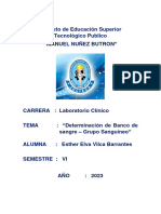 Determinacion de Grupo Sanguineo Informe