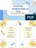 Jadwal Kelas Vi-B