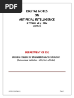 R20CSE3122 Artificial Intelligence