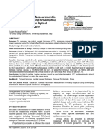 Corneal Parameters Measurement in Healthy Subjects Using Scheimpflug and Anterior Segment Optical Coherence Tomography