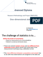 RMP470S Lecture 7 - One-Dimensionalstatistics