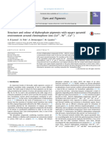 Structure and Colour of Diphosphate Pigments With Square Pyramid Environment Around Chromophore Ions (Co2+, Ni2+, Cu2+)