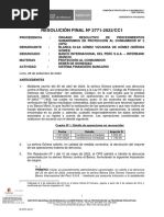 RESOLUCIÓN FINAL #2771-2022/CC1: Cuadro #1: Detalle de Operaciones No Reconocidas Fecha Detalle Importe S