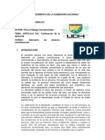 Ensayo Seminario de Derechos Constitucional Articulo 102°