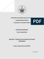 Métodos y Técnicas en La Auditoria de Estados Financieros