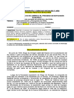 Actividad Practica Descubrimiento y Conquista de Chile, Ciudades de América y Nueva Sociedad.