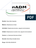 Infraestructura de Primer y Segundo Nivel de Atención