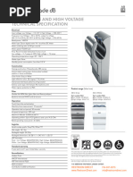 Dyson Airblade AB14 DB Tech Spec