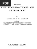 Essays On The Foundations of Astrology by C.E.O. Carter