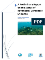 A Preliminary Report On Status of Kayankerni Coral Reef