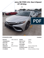 2023 Toyota Camry SE FWD 2.5L Gas 8-Speed AT 201bhp-PU112558