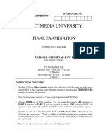 Multimedia University: Final Examination