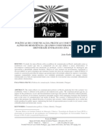 Políticas de Comunicação, Práticas Comunicacionais e Ações de Resistência Quando Comunidade, Cultura e Identidade Entram em Cena