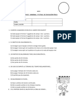 Evaluacion de Handball y Futsal 20 Preguntas