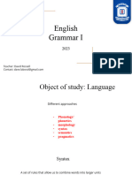 English Grammar I - 2022