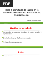 El Método de Cálculo en La Contabilidad de Coste. Análisis de Las Clases de Costes 133 250923