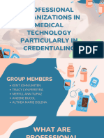 Professional Organizations in Medical Technology Particularly in Credentialing