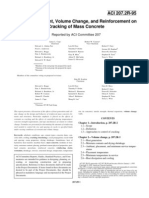 ACI 207.2R-95 Effect of Restraint, Volume Change, and Reinforcement On Cracking of Mass Concrete