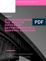 The Role of Different Departments in A Shipping Company