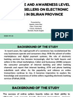 Knowledge and Awareness Level of Online Sellers On Electronic Banking Services