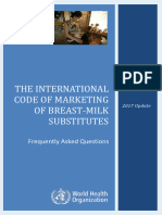 Código de Comercialización de Sucedáneos de Leche Materna Preguntas y Respuestas 2017