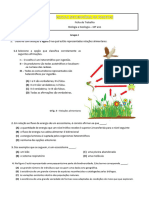 Ficha Biologia - Unidade 0