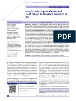 A Community-Based Study of Prevalence and Functional Status of Major Depressive Disorder in An Industrial Area