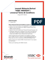 HSBC Amanah Malaysia Berhad ("HSBC Amanah") Universal Terms & Conditions