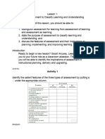 M4 L1Assessment For Learning Using Assessment To Classify Learning and Understanding