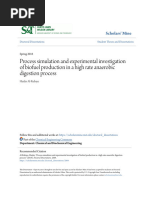 Process Simulation and Experimental Investigation of Biofuel Prod