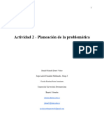 Actividad 2 - Planeación de La Problemática Ronal Duarte Jorge Andres Nicolas Prieto