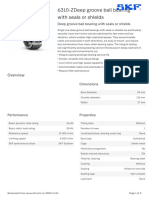 SKF 6310-ZDeep Groove Ball Bearing With Seals or Shields Specification