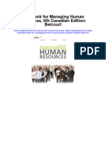 Test Bank For Managing Human Resources 6th Canadian Edition Belcourt