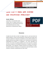 ¿Qué Son Y para Qué Sirven Las Políticas Públicas?: Javier Wilson