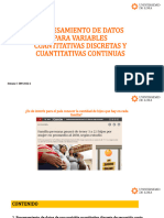 Semana 5 (1ra y 2da Sesión) Procesamiento de Datos Variable Cuantitativa