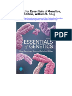 Test Bank For Essentials of Genetics 10th Edition William S Klug