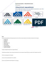 Balancing Chemical Reactions Using Moly Mod Kits